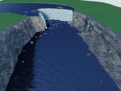 Niagara Falls Low-poly 3D model