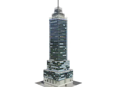 Torre Latinoamericana Low-poly 3D model