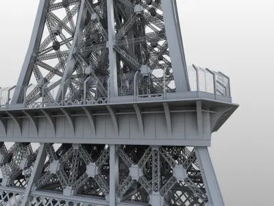  Highly Detailed Eiffel Tower 