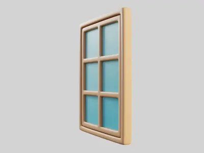 Cartoon Window 2a 3D model