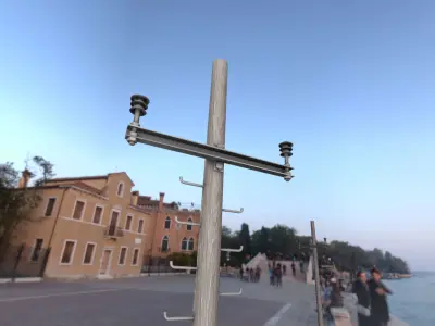 Wooden Electricity Pole with Ladder - Object 027 Low-poly 3D model