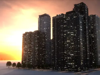 City Block Type B13 3D model