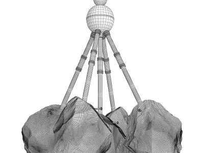 Ice Stone down Low-poly 3D model