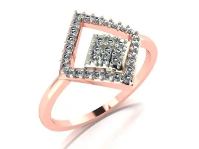 001 Gold ring for woman 3D print model