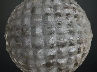 Diamond Metal Plate Five PBR Seamless Texture