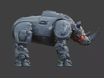 Sci-Fi Robot Rhino 3D Model Low-poly 3D model