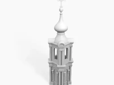 Smolny Tower Low-poly 3D model