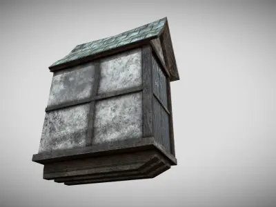 Medieval Dormer Low-poly 3D model