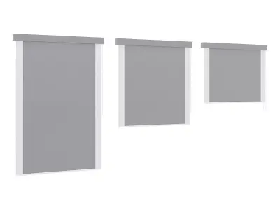 Grey Window Blinds 3D model
