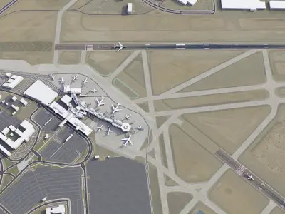 El Paso - Airport - ELP Low-poly 3D model