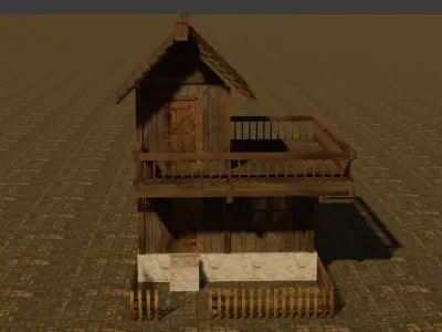 Medieval house seven 18 Low-poly 3D model