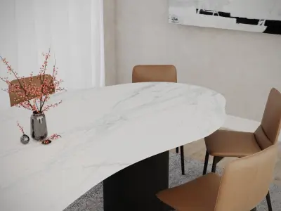 Dining Table Set 3D model shop