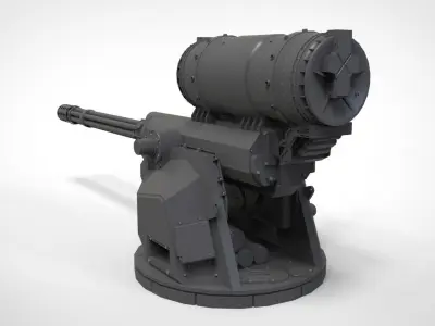 turret 2 machine gun 3D model
