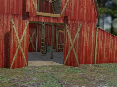Architectural asset barn 3D model