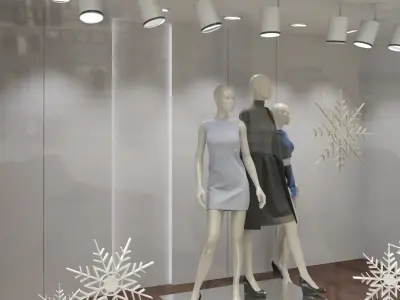 Cloth Shop Display 3D model
