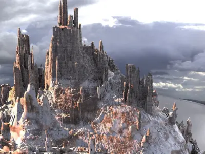 Winter Fortress French style 3D model