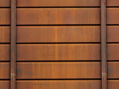 Rusty Metal Wall Panels Texture