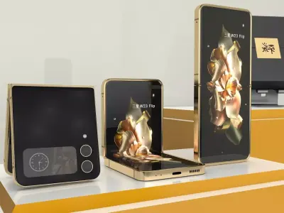 3D Samsung w23 flip Golden Edition 3D model