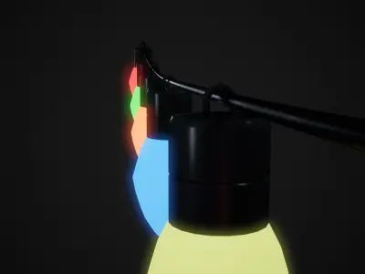 Low Poly Christmas Lights   Low-poly 3D model