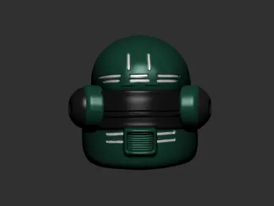 helmet high poly sculpt 3d printable ver 7 3D model 3D model 128
