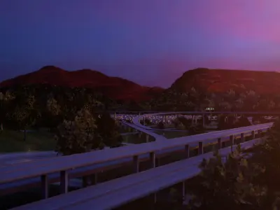 Freeway01 Suburbs 3D model