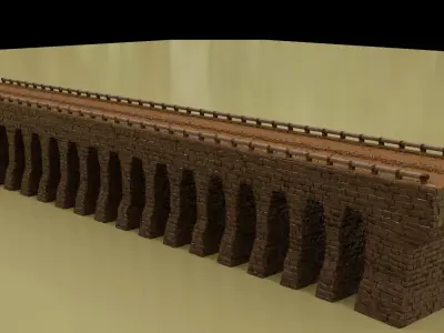 Bridge Kampong Kdei Cambodia 3D model