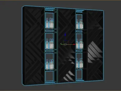 Wine Shelf 9 3D model