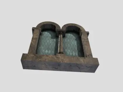 Generic Castle Window Low-poly 3D model