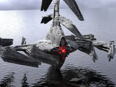 Sci-Fi Ocean Diver Ship 3  3D model