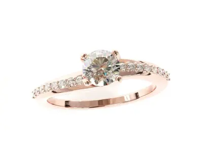 Engagement ring 3D print model