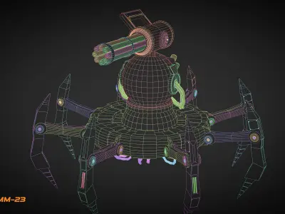 ROBOT DROID -LOW POLY REALISTIC- Low-poly 3D model