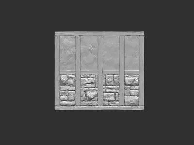 6 Medieval Wall Pack 3D model