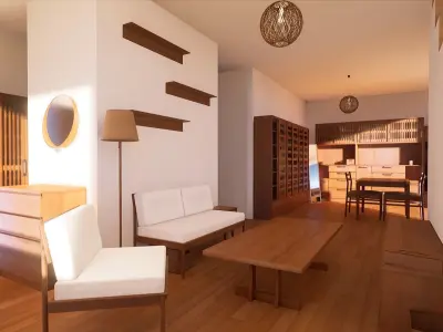 Modern Japanese Furniture Pack - 75 assets Low-poly 3D model