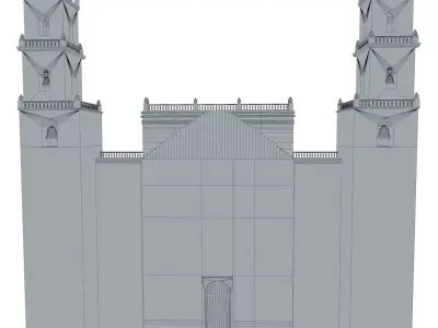 Church of San Ildefonso - Mexico Merida Yucatan 3D model