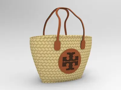 Tory Burch Ella Basket Tote Bag Low-poly 3D model