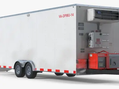  Mobile Morgue Trailer Carrier Cooled Kubota Powered with Interior 