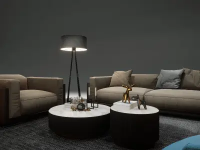 DH STUDIO Furniture Collection 12 Low-poly 3D model