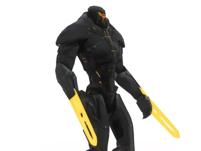 Obsidian Fury 3D Model  Pacific Rim Uprising Renegade Jaeger Low-poly 3D model