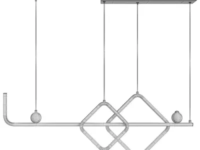 Laira Modern LED Pendant Light Low-poly 3D model