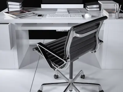 Office Desk - Interior Office Furniture 01 3D model