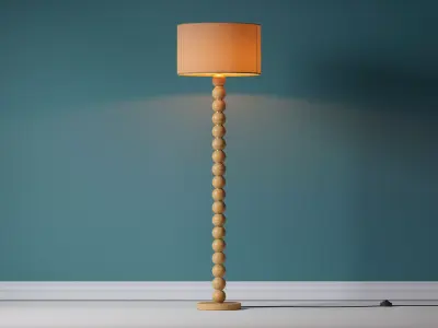 Palmer Wood Floor Lamp 3D model