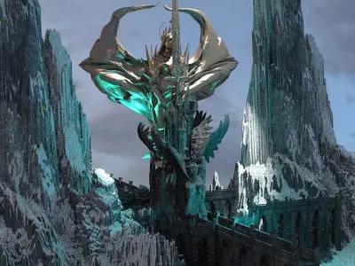 Colossal Rings city 4Kit bash  3D model