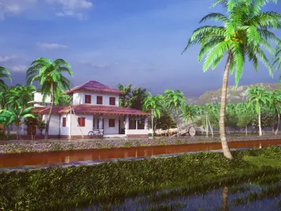 Kerala village 3D model