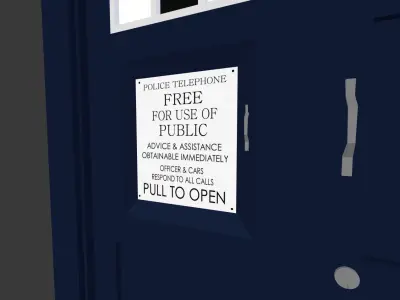Tardis police box Free low-poly 3D model