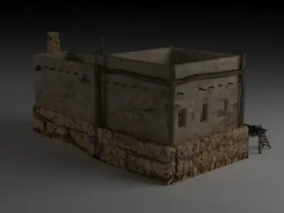 Afghan house 3 Free 3D model