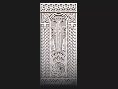 Armenian Cross-stone 02 3D print model purchase