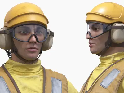  Flight Deck Marshal with Camouflage Pants Yellow 