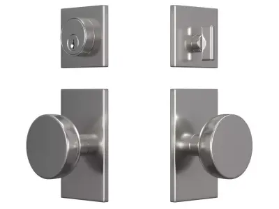 Tumalo Nickel Single Square Deadbolt 3D model