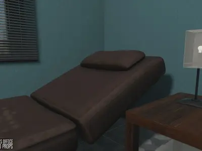 Psychologist office - interior and props Low-poly 3D model