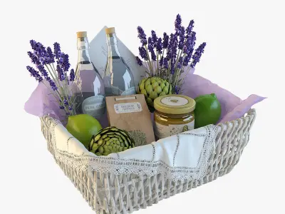 Provence decor basket 3D model